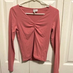 long sleeve pink shirt